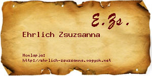 Ehrlich Zsuzsanna névjegykártya